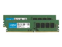 Crucial - DDR4 - kit - 32 Go: 2 x 16 Go - DIMM 288 broches - 2666 MHz / PC4-21300 - CL19 - 1.2 V - mémoire sans tampon - non ECC CT2K16G4DFD8266