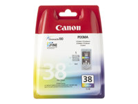 Canon CL-38 - Couleur (cyan, magenta, jaune) - originale - cartouche d'encre - pour PIXMA iP1800, iP1900, iP2500, iP2600, MP140, MP190, MP210, MP220, MP470, MX300, MX310 2146B001