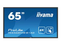 iiyama ProLite TE6568MIS-B1AG - Classe 65" (64.5" visualisable) écran LED - interactive - avec écran tactile (multi-touches) - 4K UHD (2160p) 3840 x 2160 - LED à éclairage direct - noir TE6568MIS-B1AG