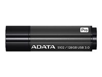 ADATA Superior Series S102 Pro - Clé USB - 128 Go - USB 3.0 - gris titane AS102P-128G-RGY