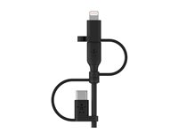 Belkin BOOST CHARGE Universal - Câble USB - USB mâle pour Micro-USB de type B, Lightning, 24 pin USB-C mâle - 1 m CAC001BT1MBK