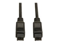 Tripp Lite 6ft Hi-Speed FireWire IEEE Cable-800Mbps with Gold Plated Connectors 9pin/9pin M/M 6' - Câble IEEE 1394 - FireWire 800 (M) pour FireWire 800 (M) - 1.8 m - moulé - noir F015-006