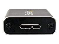 StarTech.com Boîtier USB 3.1 (10 Gb/s) pour disque mSATA - Stockage de données portable pour mSATA et mSATA Mini - Aluminium - Boitier externe - mSATA, mSATA mini - SATA 6Gb/s / mSATA - USB 3.1 (Gen 2) - noir, argent SMS1BMU313