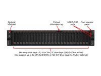 Lenovo ThinkSystem SR655 - Montable sur rack - EPYC 7252P 2.8 GHz - 32 Go - aucun disque dur 7Z01A04AEA