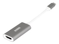 Urban Factory - Adaptateur vidéo - 24 pin USB-C mâle pour HDMI femelle - 10.5 cm - gris sidéral - support 4K AUH01UF