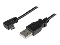 StarTech.com Câble de charge et synchronisation Micro USB de 2 m - Cordon USB-A vers Micro-B à angle droit - M/M - 0,25 mm² - Câble USB - Micro-USB de type B (M) pour USB (M) - USB 2.0 - 2 m - moulé, connecteur à angle droit - noir - pour P/N: USB2PCARBK, USB2PCARBKS, USBEXTAA10BK, USBEXTAA6BK, USBLT2PCARW, USBUB2PCARB USBAUB2MRA