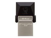 Kingston DataTraveler microDuo - Clé USB - 64 Go - USB 3.0 DTDUO3/64GB