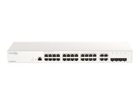 D-Link Nuclias Cloud-Managed DBS-2000-28 - Commutateur - intelligent - 24 x 10/100/1000 + 4 x SFP Gigabit combiné - Montable sur rack - avec 1 an de Nuclias Cloud Management DBS-2000-28/E