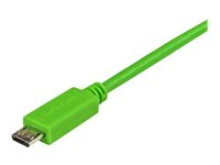 StarTech.com Câble de charge /synchronisation mobile USB A vers Micro B slim de 1 m - Cordon USB 2.0 pour smartphone / tablette M/M - Vert - Câble USB - Micro-USB de type B (M) pour USB (M) - USB 2.0 - 1 m - vert USBAUB1MGN
