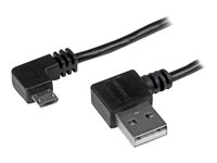 StarTech.com Câble USB A vers Micro B de 1 m avec connecteurs coudés à angle droit - Cordon Micro USB - M/M - Noir - Câble USB - Micro-USB de type B (M) pour USB (M) - USB 2.0 - 1 m - connecteur à angle droit - noir - pour P/N: USB2PCARBK, USB2PCARBKS, USBEXTAA10BK, USBEXTAA6BK, USBLT2PCARW, USBUB2PCARB USB2AUB2RA1M