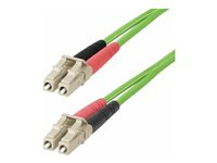 StarTech.com 15m (50ft) LC to LC (UPC) OM5 Multimode Fiber Optic Cable, 50/125µm Duplex LOMMF Zipcord, VCSEL, 40G/100G, Bend Insensitive, Low Insertion Loss, LSZH Fiber Patch Cord - Cordon de raccordement - LC/UPC multimode (M) pour LC/UPC multimode (M) - 15 m - 2.9 mm - fibre optique - duplex - 50 / 125 microns - OM5 - sans halogène, débit de transfert de données jusqu'à 100 Gbps - vert LCLCL-15M-OM5-FIBER