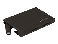 StarTech.com Lecteur de cartes USB C - Lecteur et enregistreur de cartes SD dual-slot - Compatible Thunderbolt 3 - Noir - Lecteur de carte (MMC, SD, SDHC, SDXC) - USB 3.0 - pour P/N: ARMTBLTDT, ARMTBLTIW, ARMTBLTUGN, STNDTBLT1FS 2SD4FCRU3C