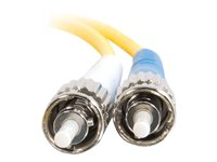 C2G ST-ST 9/125 OS1 Duplex Singlemode PVC Fiber Optic Cable (LSZH) - Câble réseau - mode unique ST (M) pour mode unique ST (M) - 1 m - fibre optique - duplex - 9 / 125 micromètres - OS1 - sans halogène - jaune 85559