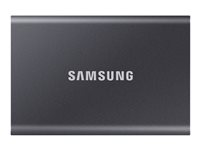 Samsung T7 MU-PC500T - SSD - chiffré - 500 Go - externe (portable) - USB 3.2 Gen 2 (USB-C connecteur) - AES 256 bits - gris titan MU-PC500T/WW