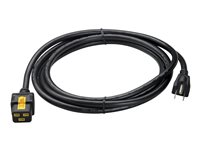 APC - Câble d'alimentation - NEMA 5-15 (M) pour IEC 60320 C19 - CA 120 V - 15 A - 3 m - noir - pour P/N: SCL400RMJ1U, SMX1000C, SMX1500RM2UC, SMX1500RM2UCNC, SMX750C, SMX750CNC AP8750