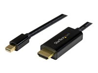 StarTech.com Câble adaptateur Mini DisplayPort vers HDMI de 5 m - Convertisseur Mini DP vers HDMI avec câble intégré - 4K 30 Hz - Noir - Câble adaptateur - Mini DisplayPort mâle pour HDMI mâle - 5 m - noir - support 4K MDP2HDMM5MB