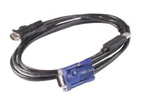APC - Câble vidéo / USB - USB, HD-15 (VGA) (M) pour HD-15 (VGA) (M) - 7.6 m - pour APC 16 Port Multi-Platform Analog KVM, 8 Port Multi-Platform Analog KVM AP5261