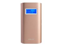PNY PowerPack AD5200 - Banque d'alimentation - 5200 mAh - 2.4 A (USB) - sur le câble : Micro-USB - rose gold P-B5200-4GP01-RB
