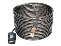 Tripp Lite Câble d' extension USB 2.0 haute vitesse répéteur actif 4,8 m - Rallonge de câble USB - USB (F) pour USB (M) - USB 2.0 - 4.88 m - actif - noir U026-016