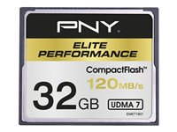 PNY Elite Performance - Carte mémoire flash - 32 Go - CompactFlash CF32GELIPER120-EF