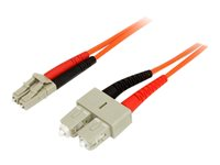 StarTech.com 3m Fiber Optic Cable - Multimode Duplex 50/125 - LSZH - LC/SC - OM2 - LC to SC Fiber Patch Cable - Câble réseau - LC multi-mode (M) pour SC multi-mode (M) - 3 m - fibre optique - duplex - 50 / 125 microns - pour P/N: US100A20FXSC, US1GA30SXSC 50FIBLCSC3