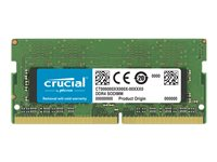 Crucial - DDR4 - module - 32 Go - SO DIMM 260 broches - 2666 MHz / PC4-21300 - CL19 - 1.2 V - mémoire sans tampon - non ECC CT32G4SFD8266