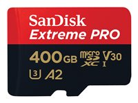 SanDisk Extreme Pro - Carte mémoire flash - 400 Go - A2 / Video Class V30 / UHS-I U3 / Class10 - microSDXC UHS-I SDSQXCZ-400G-GN6MA