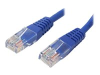 StarTech.com Câble patch moulé - Cat5e RJ45 de 15 m - Support pour PoE - Bleu (M45PATCH1BL) - Cordon de raccordement - RJ-45 (M) pour RJ-45 (M) - 0.3 m - UTP - CAT 5e - moulé - bleu M45PATCH1BL