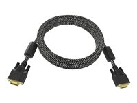 Vision Professional Premium Braided - Câble VGA - HD-15 (VGA) (M) pour HD-15 (VGA) (M) - 10 m - vis moletées - noir, blanc TC 10MVGAP/HQ