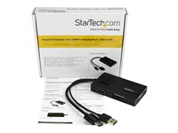 StarTech.com Adaptateur audio / vidéo de voyage - Convertisseur 3-en-1 HDMI vers DisplayPort VGA ou DVI - 1920x1200 - Noir - Convertisseur vidéo - HDMI - DVI, DisplayPort, VGA - pour P/N: DKT30CSDHPD3, SV211HDUC, SV221HUC4K HD2DPVGADVI