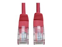 Tripp Lite 5ft Cat5e / Cat5 350MHz Molded Patch Cable RJ45 M/M Red 5' - Cordon de raccordement - RJ-45 (M) pour RJ-45 (M) - 1.5 m - UTP - CAT 5e - moulé, bloqué - rouge N002-005-RD