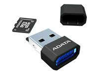 ADATA microReader Ver.3 - Lecteur de carte (microSD, microSDHC) - UHS Class 1 / Class10 - USB 2.0 - avec carte mémoire microSDHC UHS-I 16 Go AUSDH16GUICL10-RM3BKBL