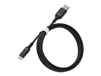 OtterBox Standard - Câble USB - 24 pin USB-C (M) pour USB (M) - USB 2.0 - 3 A - 2 m - noir 78-52659
