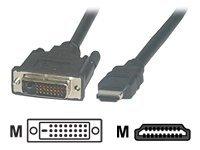 MCL Samar - Câble vidéo/audio - liaison double - HDMI (M) pour DVI-D (M) - 5 m MC381-5M