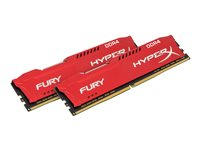 HyperX FURY - DDR4 - 32 Go: 2 x 16 Go - DIMM 288 broches - 2933 MHz / PC4-23400 - CL17 - 1.2 V - mémoire sans tampon - non ECC - rouge HX429C17FRK2/32