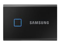 Samsung T7 Touch MU-PC2T0K - SSD - chiffré - 2 To - externe (portable) - USB 3.2 Gen 2 (USB-C connecteur) - AES 256 bits - noir MU-PC2T0K/WW