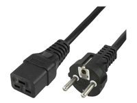 Uniformatic - Câble d'alimentation - power CEE 7/7 (P) pour IEC 60320 C19 - CA 220 V - 16 A - 2 m - noir 46082