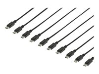 StarTech.com DisplayPort Cable with Latches - 15 ft 10 Pack DP 1.2 Cable - Câble DisplayPort - DisplayPort (M) verrouillé pour DisplayPort (M) verrouillé - DisplayPort 1.2 - 4.6 m - support 4K - noir (pack de 10) DISPLPORT15L10PK