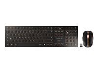 CHERRY DW 9000 SLIM - Ensemble clavier et souris - sans fil - 2.4 GHz, Bluetooth 4.0 - US avec le symbole de l'euro - noir, bronze JD-9000EU-2