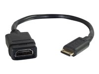 C2G HDMI Mini to HDMI Adapter Converter Dongle - Adaptateur HDMI - HDMI femelle pour HDMI mini mâle - 20.3 cm - double blindage - noir 80506