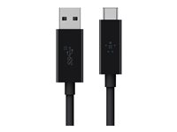 Belkin 3.1 USB-A to USB-C Cable - Câble USB - USB type A (M) pour 24 pin USB-C (M) - USB 3.1 - 91.4 cm - noir F2CU029BT1M-BLK