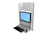 Ergotron Sit-Stand Enclosure - Meuble de rangement - pour écran LCD/équipement PC - blanc brillant - Taille d'écran : 22" - montable sur mur 60-610-062