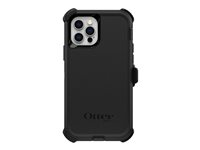 OtterBox Defender Series - Coque de protection pour téléphone portable - robuste - polycarbonate, caoutchouc synthétique - noir - pour Apple iPhone 12, 12 Pro 77-65401