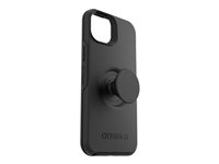 OtterBox Otter + Pop Symmetry Series - Coque de protection pour téléphone portable - antimicrobien - polycarbonate, caoutchouc synthétique - noir - pour Apple iPhone 14 Plus 77-88747