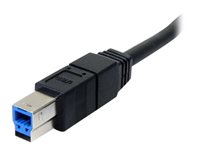 StarTech.com Câble SuperSpeed USB 3.0 - USB-A vers USB-B - M/M - 1,8 m - Noir (USB3SAB6BK) - Câble USB - USB type A (M) pour USB Type B (M) - USB 3.0 - 1.8 m - moulé - noir - pour P/N: HB20A4AME, HB20A7AME, HBS304A24A, SV231DPU34K, SV431DD2DU3A, SV431DL2DU3A USB3SAB6BK