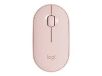 Logitech Pebble M350 - Souris - optique - 3 boutons - sans fil - Bluetooth, 2.4 GHz - récepteur sans fil USB - rose 910-005717