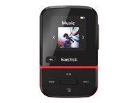 SanDisk Clip Sport Go - Lecteur numérique - 16 Go - rouge SDMX30-016G-G46R