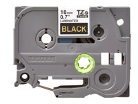 Brother TZe-344 - Adhésif standard - or sur noir - rouleau (1,8 cm x 8 m) 1 cassette(s) ruban laminé - pour Brother PT-D600; P-Touch PT-1880, D450, D800, E550, E800, P900, P950; P-Touch EDGE PT-P750 TZE344