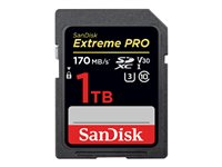 SanDisk Extreme Pro - Carte mémoire flash - 1 To - Video Class V30 / UHS-I U3 / Class10 - SDXC UHS-I SDSDXXY-1T00-GN4IN
