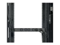 PDU en rack de base APC - Unité de distribution d'alimentation (rack-montable) - CA 208 V - triphasé - entrée : Hubbell CS8365C - connecteurs de sortie : 6 (IEC 60320 C19) - 1U - 2.4 m cordon - pour P/N: SMTL1000RMI2UC, SMX1000C, SMX1500RM2UC, SMX1500RM2UCNC, SMX750C, SMX750CNC AP7516